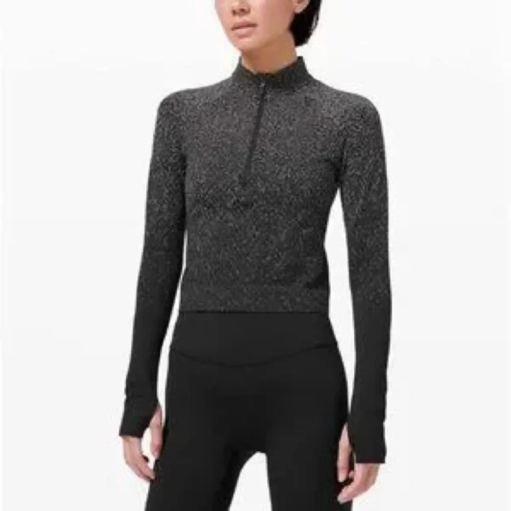 Lululemon Rest Less 1/2 Zip Dark Cast Longsleeve - Picture 3 of 6